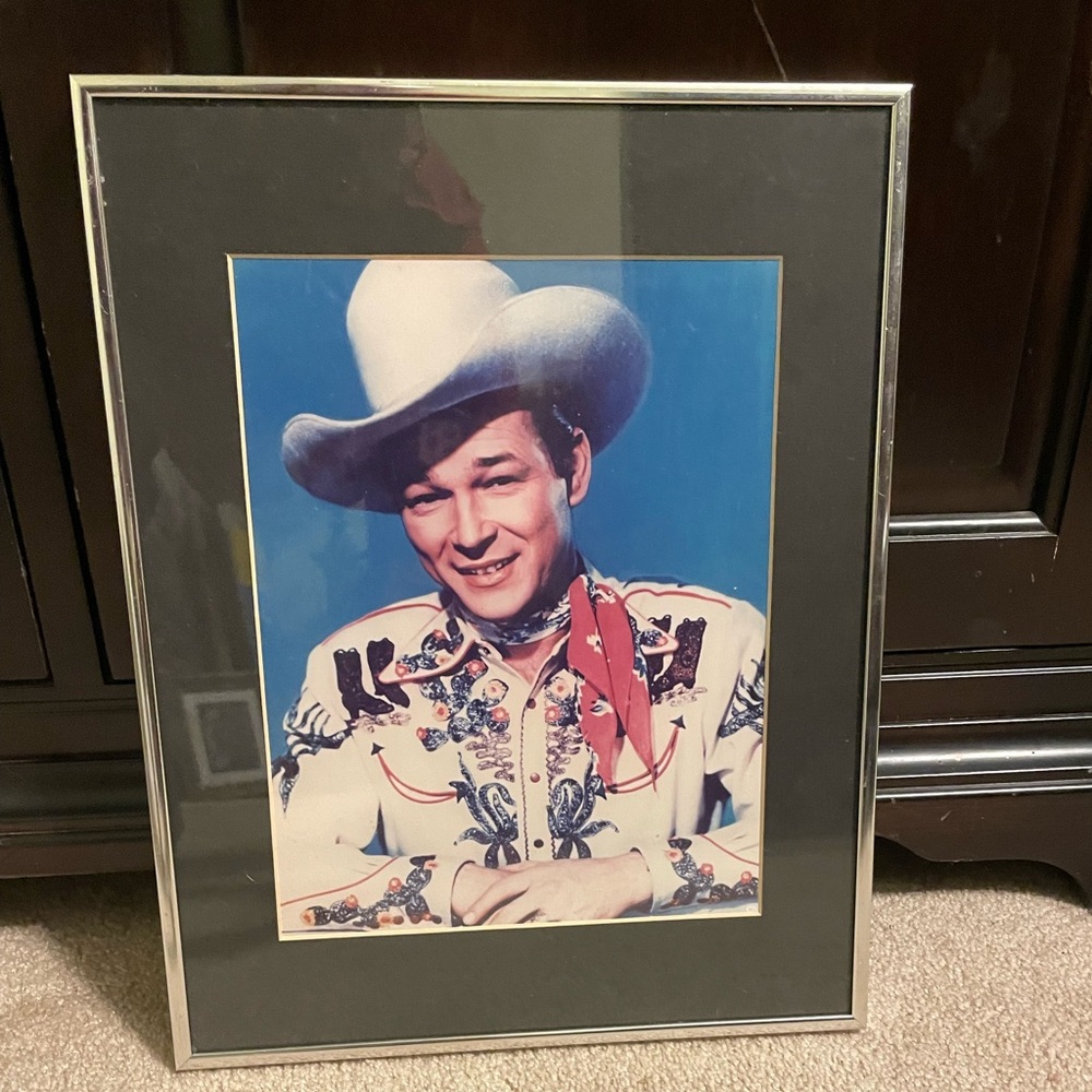 Roy Rogers color 8x10 photo with frame